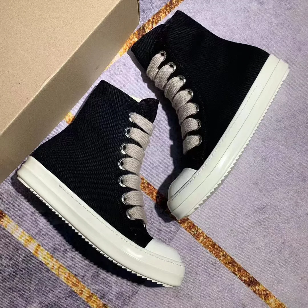 famous brands Men shoes Rick Canvas Boots Shoes designer Sneakers Fashion Martin Ro Owens for Big lace