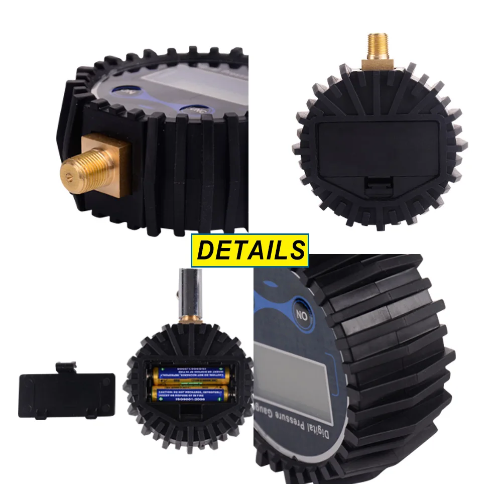 SFUTOOLS LCD Digital Pressure Air Gauge 150psi With Hose, for Truck Bus Car