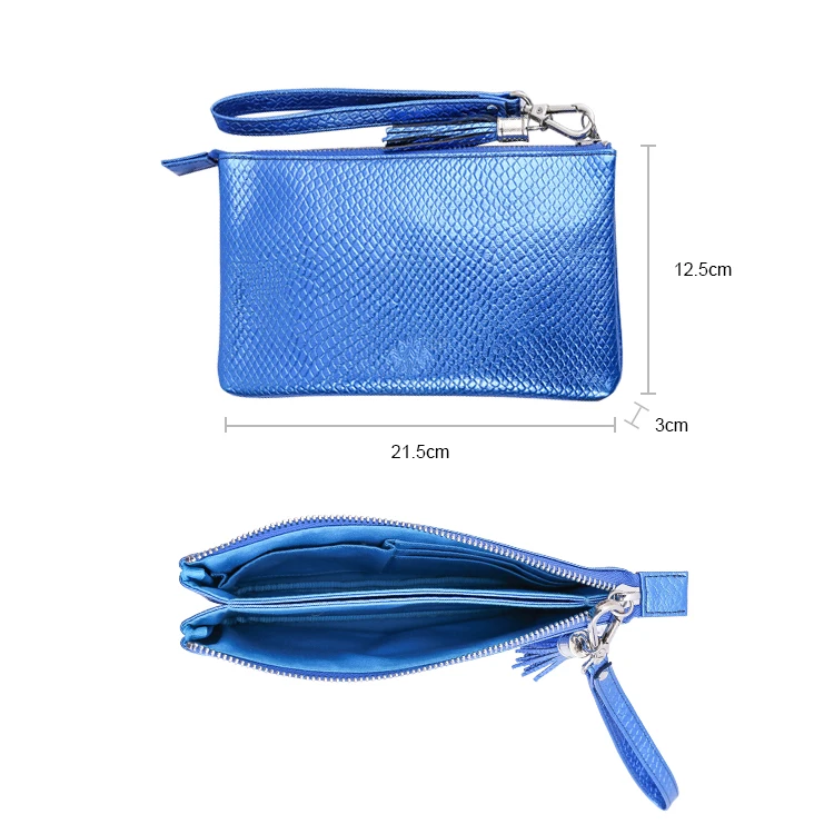 manufacturer plain key chain korean cellphone zipper long wallet women ladies purse