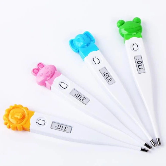 OEM Price Cute Cartoon Armpit Oral Waterproof Flexible Tip Baby Digital Thermometer
