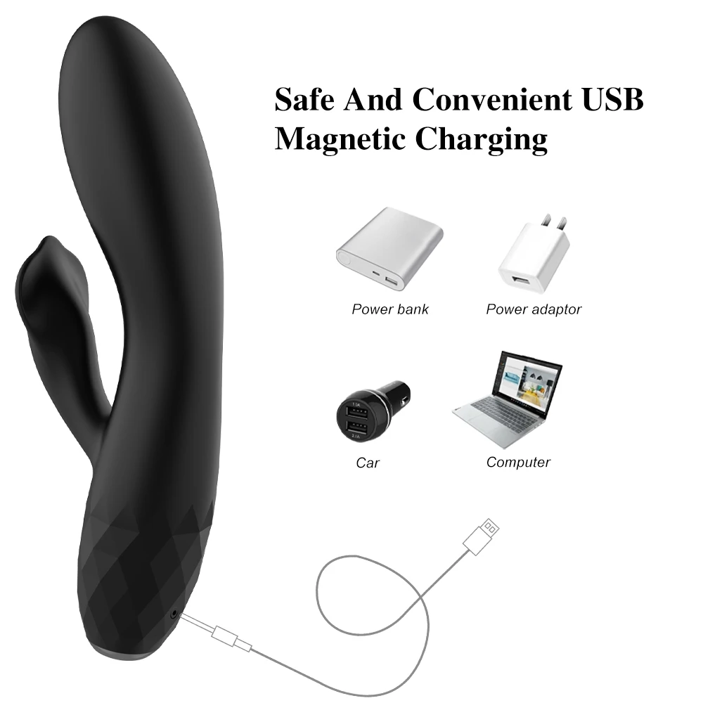 Odeco G Spot Vibrator OEM ODM Rabbit Clitoris Stimulating sex toys Dual Head Rabbit Vibrator For Women