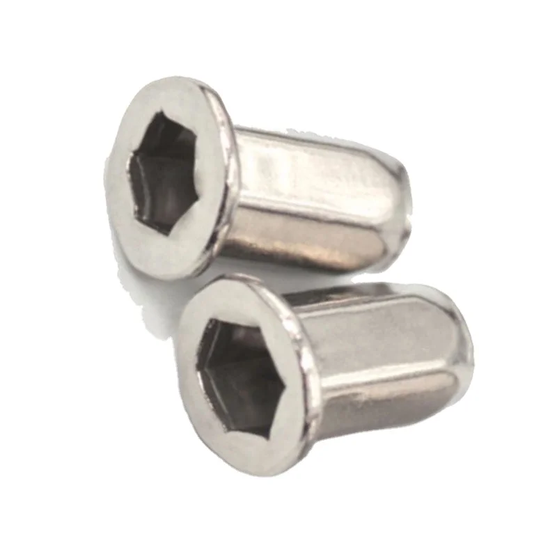 M8 M10 M12 Stainless Steel Polish SS304 316 316L A2 A4 70 80 ANSI AISI 304 316 SUS 304 316 Hex Hexagon Flat Head Blind Rivet Nut