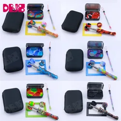 Dabs титановая горелка для ногтей, стеклянные трубки для сорняков, силиконовая курительная трубка