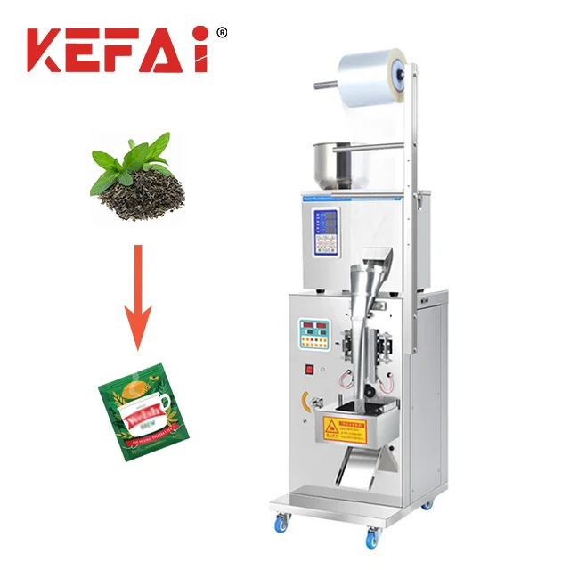 KEFAI Automatic Tea Sachet Packing Machine Small  3 side seal Tea Bag Packing Machine