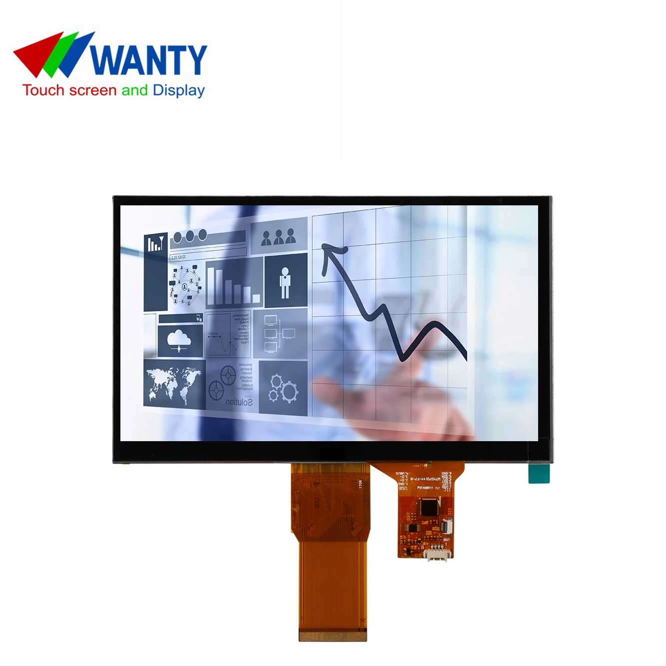 Custom 7 Inch GG Structure USB Capacitive Touchscreen Panel 1024*600 RGB TFT TN LCD Touch Display