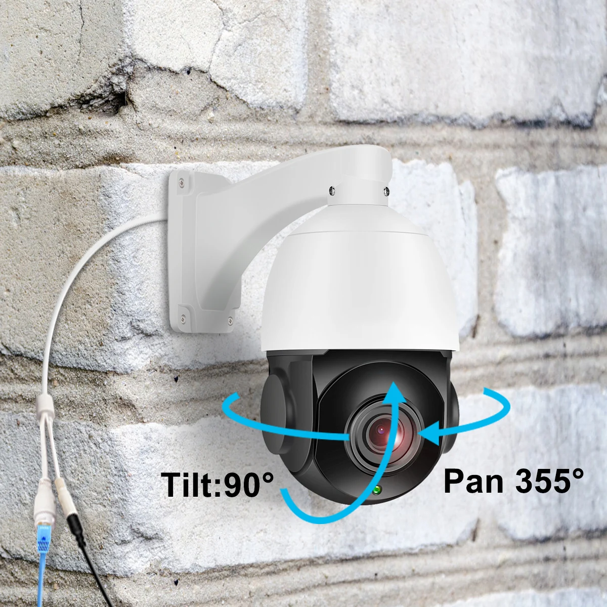 ANRAN 5MP 20X PTZ POE camera dome security camera two way audio SD card recording waterproof long night vision