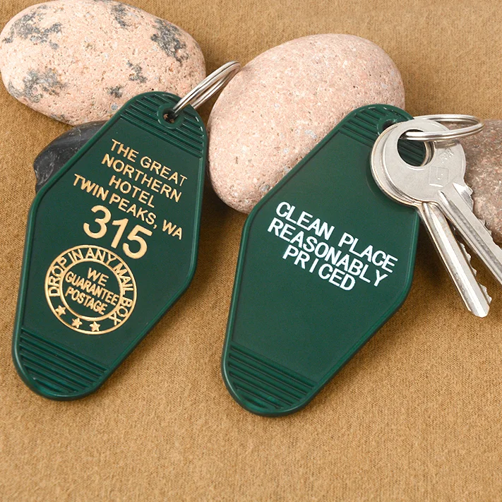 TV show Twin Peaks Keychain Green Prismatic Acrylic Keychain Key chain The Great Northern Hotel Room # 315 Gift for TV show fans