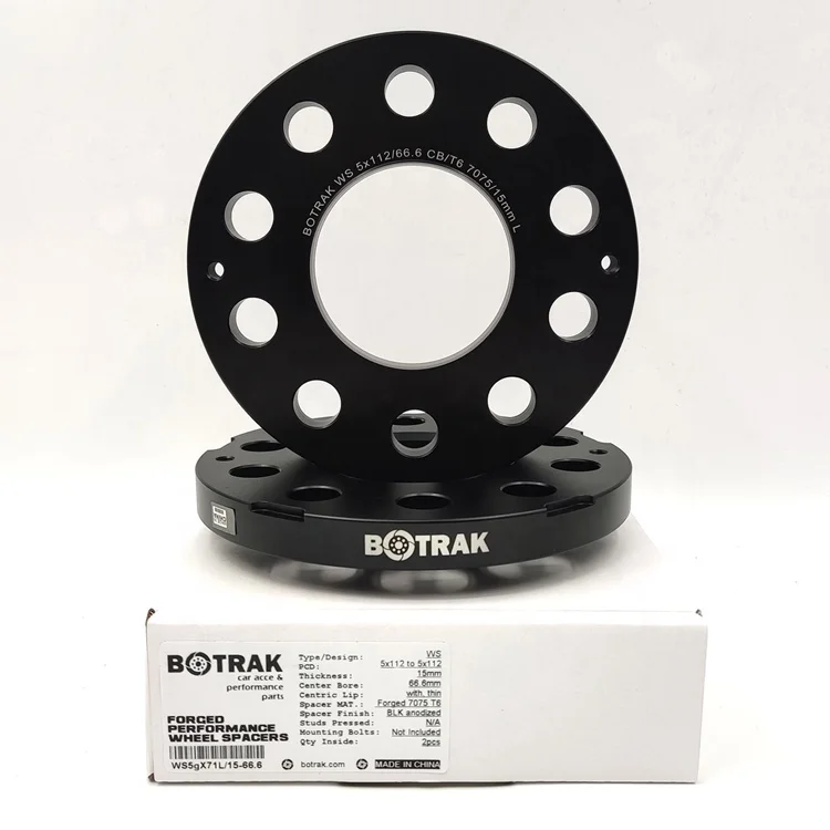 BOTRAK true forged 7075 t6 15mm 5x112 wheel spacer for mercedes benz E S GLC GLS GLA GLB class AMG