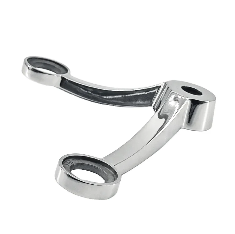 Manufacturer Mirror Finish Glass Spider Fitting Stainless Steel Curve Spider Fitting 90 Degrees 2 Arms Curve Glass Spider