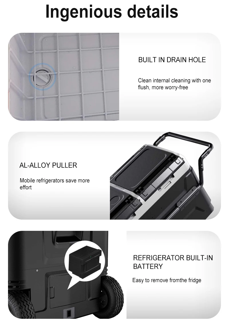 Hot Cold 50 Litres Refrigerators Small Mini Makeup Cosmetic Fridges Custom 12V 24V  OEM Customized Power Cooler