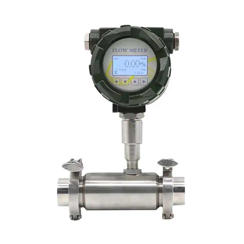 4-20mA Threaded Flange Connection Diesel Gasoline Methanol Liquid Turbine Flow Meter for water