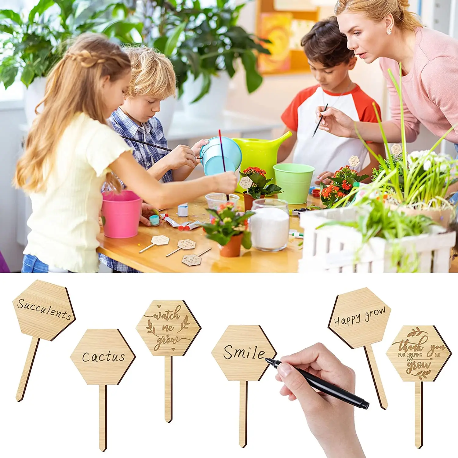 Garden Landscaping Decking Vegetable Label Private Plant Tag Other Garden Supplies Wood Crafts Plant Label