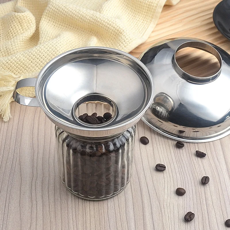 Kitchens Accessories 2 piece Kitchen Funnel Food Grade Stainless Steel with Strainer Filter for Transferring of Liquid