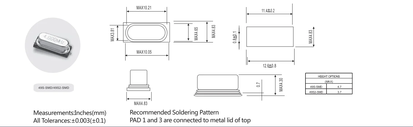 Strong First Quartz Crystal Unit, cylinder type,2 pin, 3.579545MHz,18pF,20/20PPM 100ohm