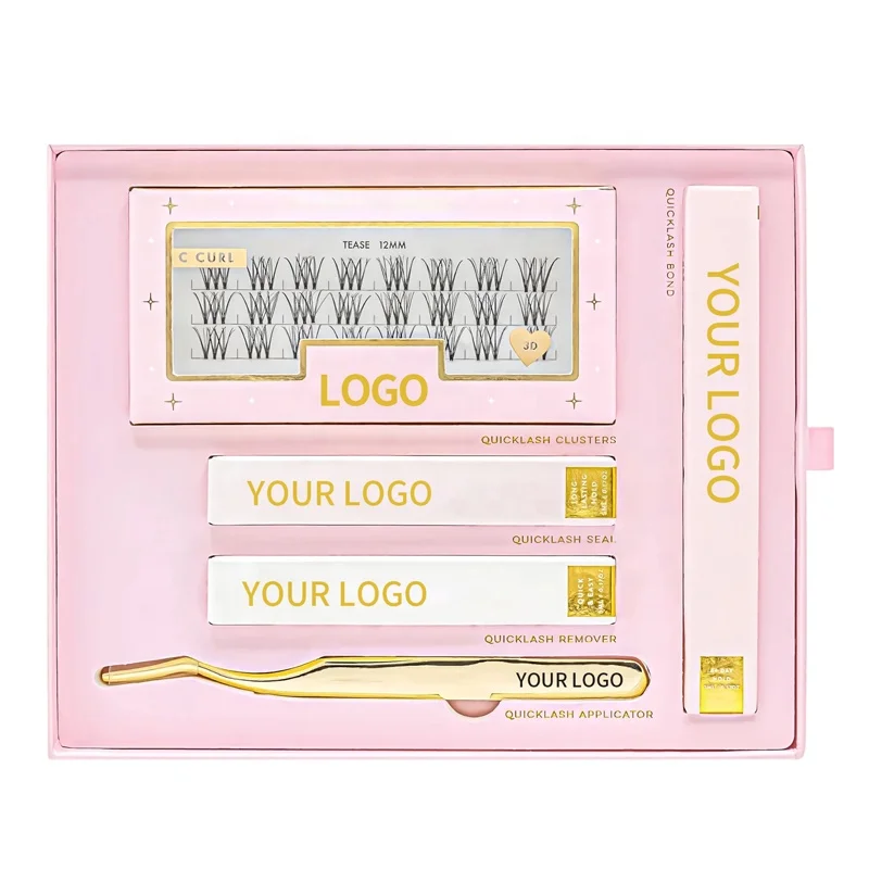 Self Adhesive Diy Lashes Pre Cut Cluster Lashes Kit Volume Individual Segmented Press-On False Eyelashes Kit