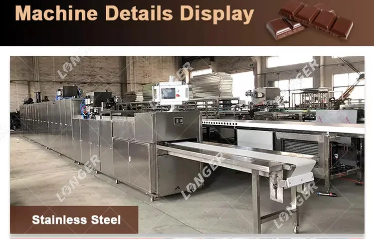 Industry Small Scale Chocolate Bar Casting Molding Making Equipment Machinery Chocolate Wafer Production Line