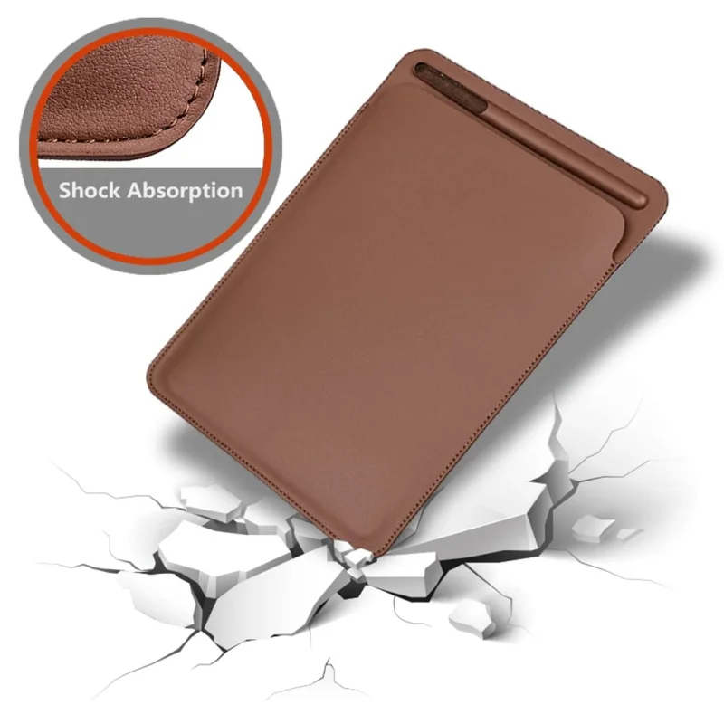 Portable Slim PU Leather Protective Cover Laptop Sleeve Case with Pencil Stylus Slot Holder