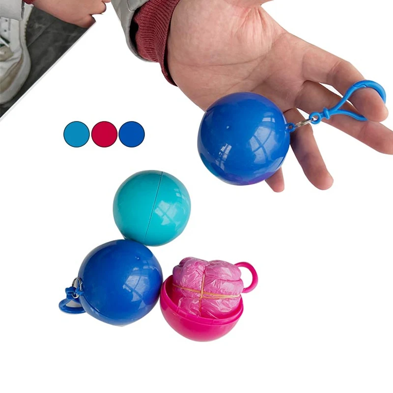 HOT SALE Disposable emergency PE rain poncho rain coat raincoat in ball