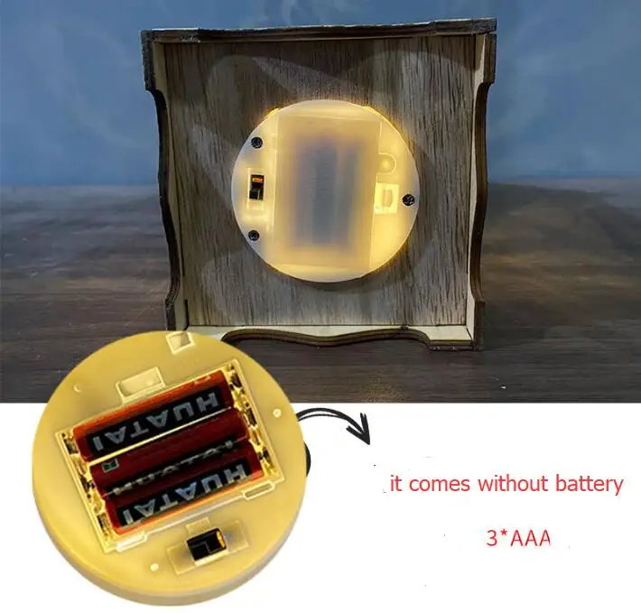 Muslim Ramadan Party Decoration Eid Mubarak Wood LED light hanging Lantern