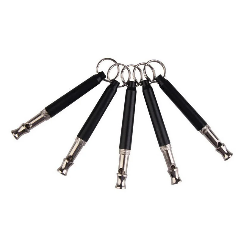 Ultrasonic Dog Trainer Stainless Steel Whistle with Strap Hanging Rope Custom Weight for Pet Supplies Dog Training