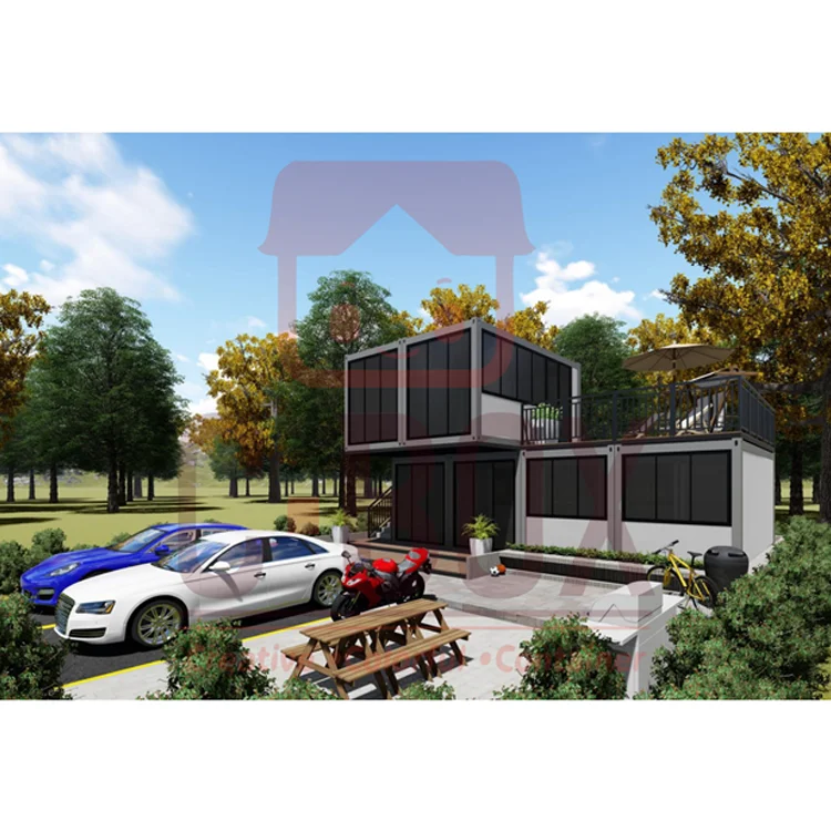 
Cbox Casass Prefabric Modern Con Garag 20 40 Ft Two Story Extensible DIY House 