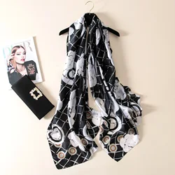 New Yiwu sunscreen beach holiday woman silk scarf shawl seaside vacation sunscreen head scarves satin