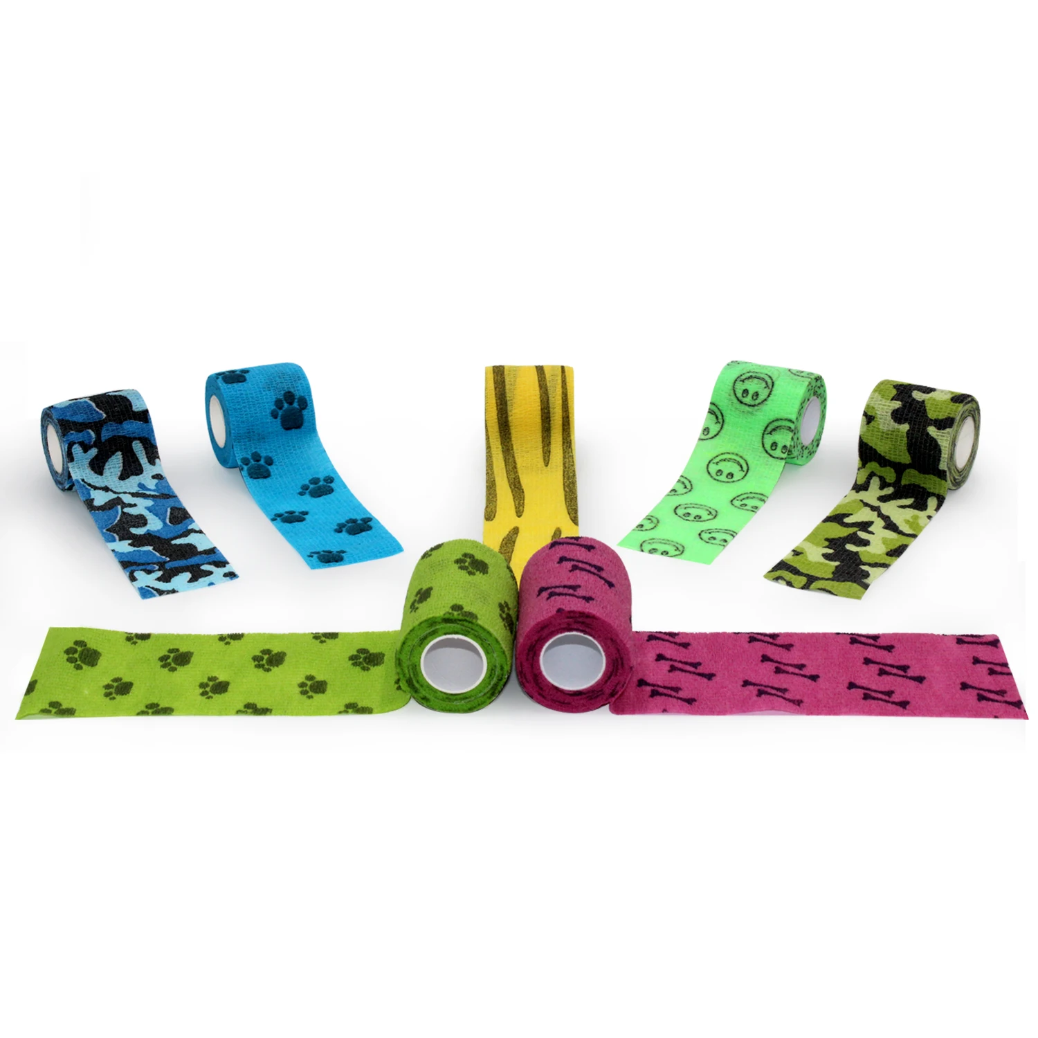 5cm*4.5m non-woven printed vet wrap medical bandage horse veterinary bandage