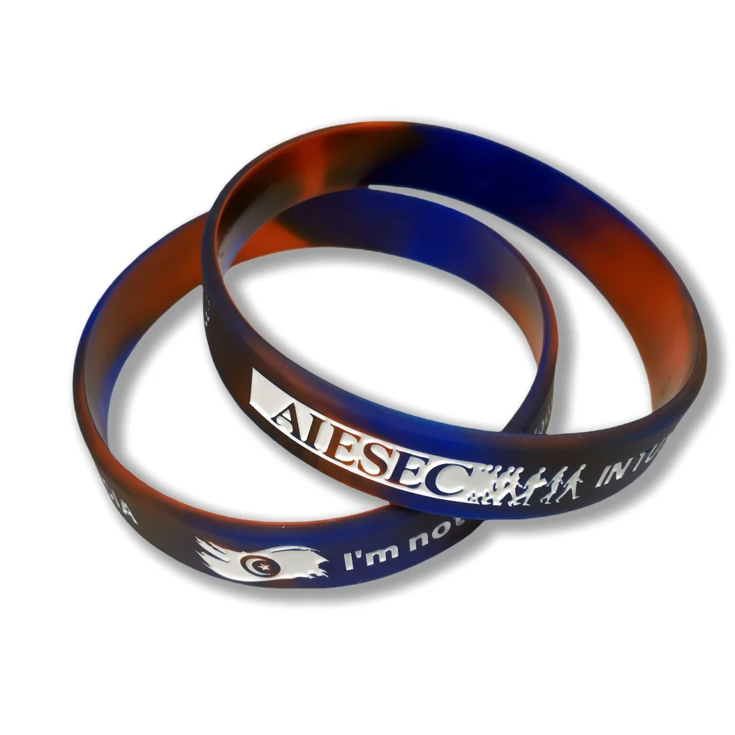 Custom Colorful Silicone Wristband Fashion Cool Rubber Bracelets with Debossed Logo for Promotions