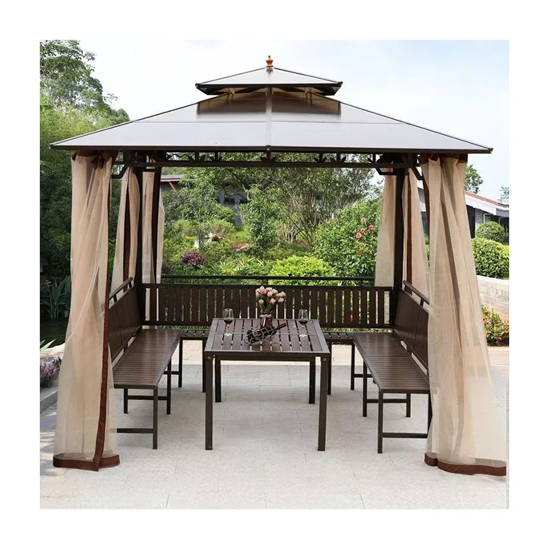 Aluminum Hard Top Garden Pergola Custom Aluminum Material Roof Canopy Outdoor Patio Gazebos