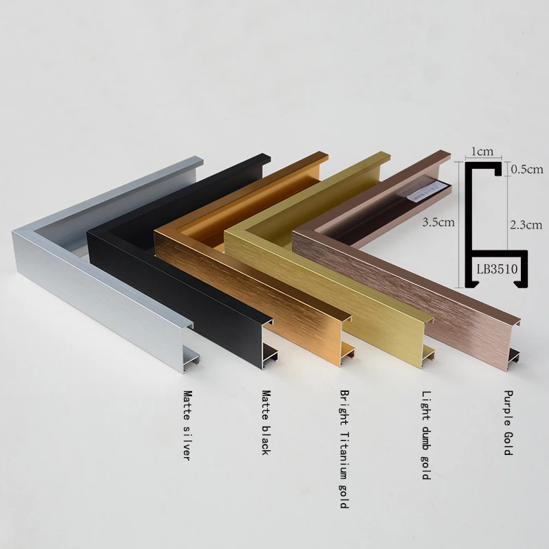 LB3510 Metal Photo Frame New Wholesale Aluminum Frames Moulding Mirrored Picture Poster Frame