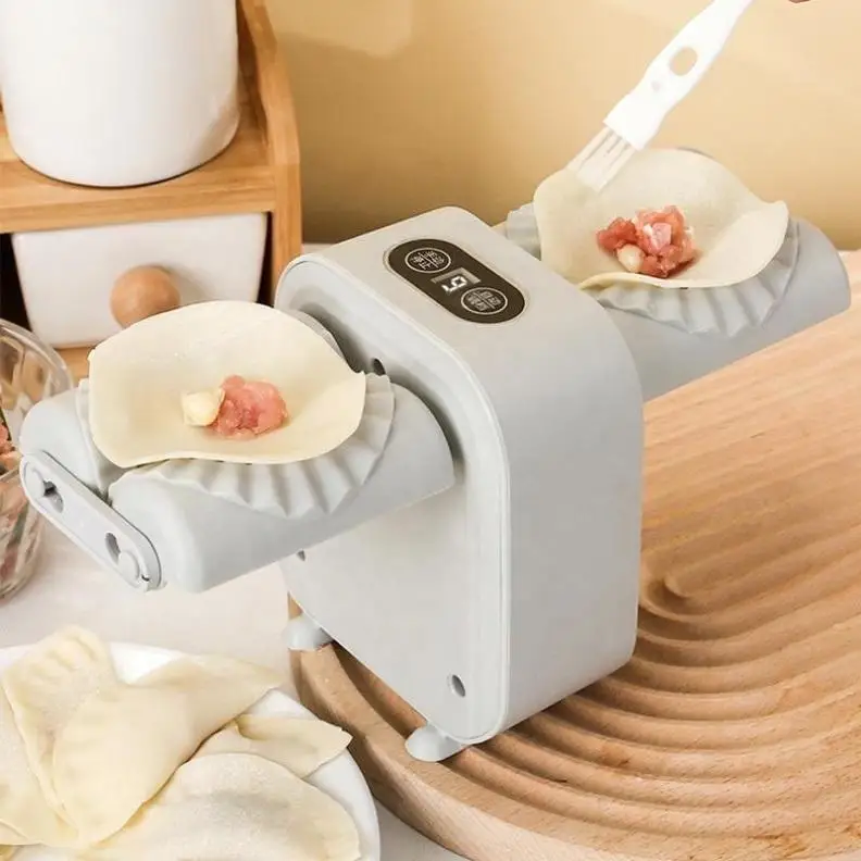 Household Double Heads Electric Automatic Dumpling Making Machine Rechargeable Wrapper Dumpling Press Maker Mold Kitchen Tools