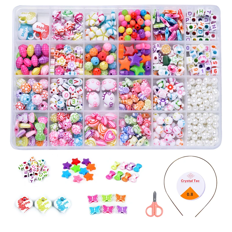 Wholesale Custom High Quality DIY Crafts 8mm Smooth Round Crystal Pearl Glass Seed Bead Bracelet Making Kit for Jewelry Making