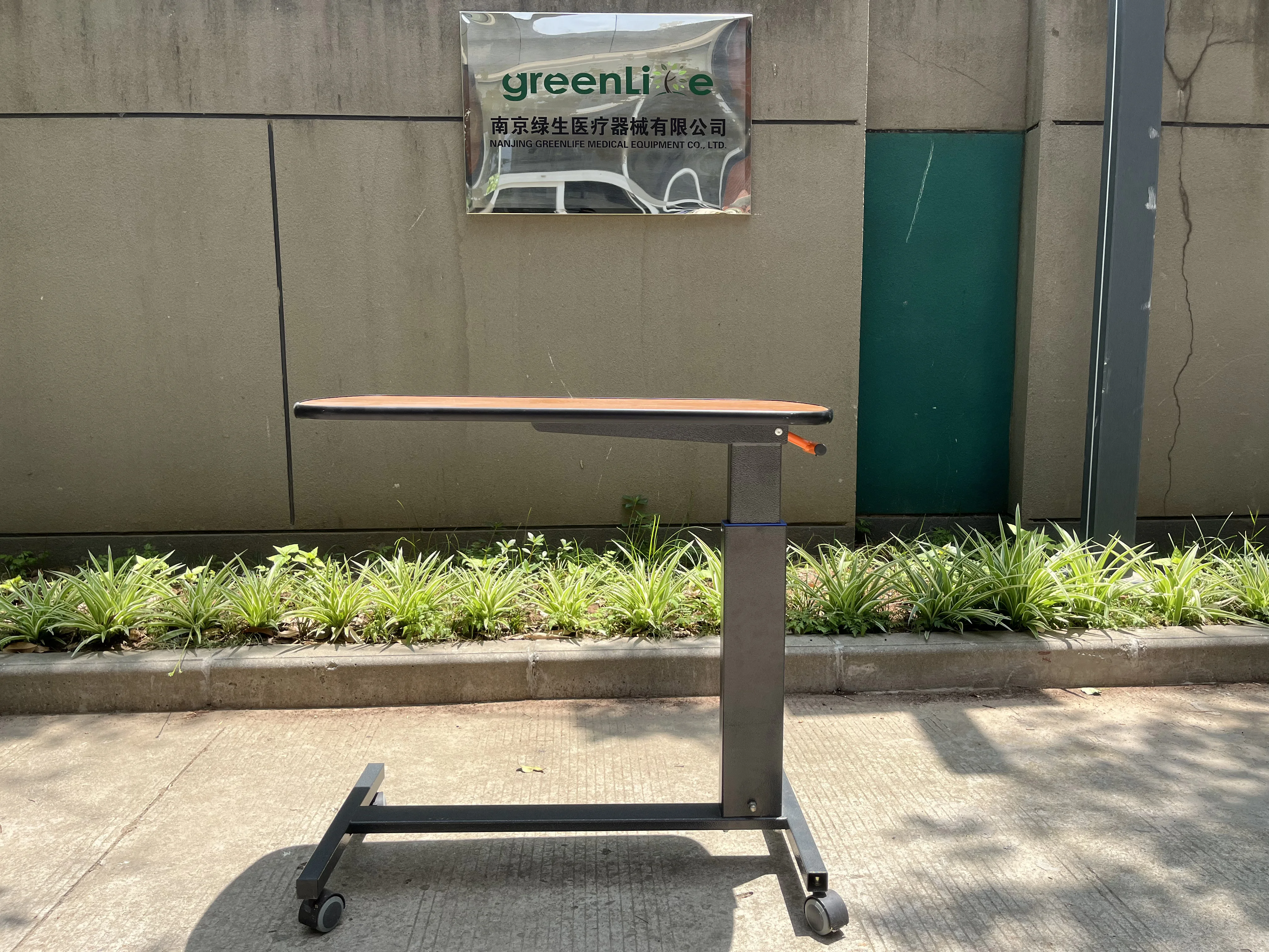 Good MOBT-PH-Q01 Hospital Mobile Muti-function Height Adjustable Dining Table Medical Ward Room Overbed Table