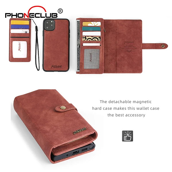 
10e Retro Separation Leather Case A70 Card Flip Cover P20 Wallet Phone Protective Cover For Samsung Note 10 