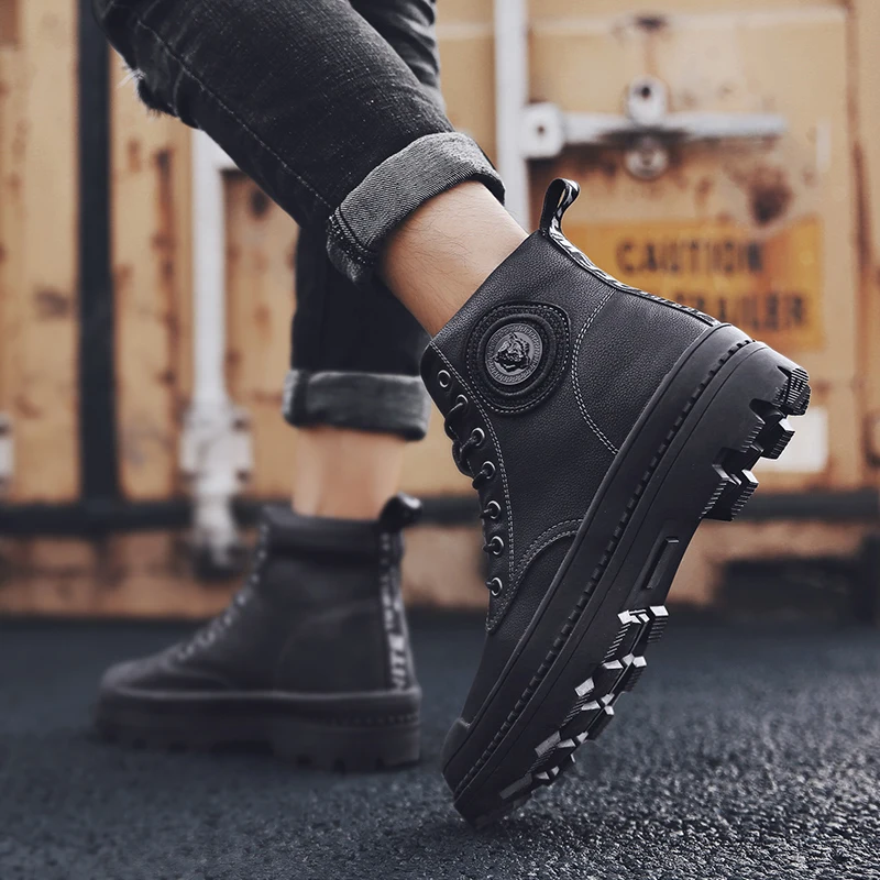 
Customizable winter new main push uppers tide boots outdoor shoes 