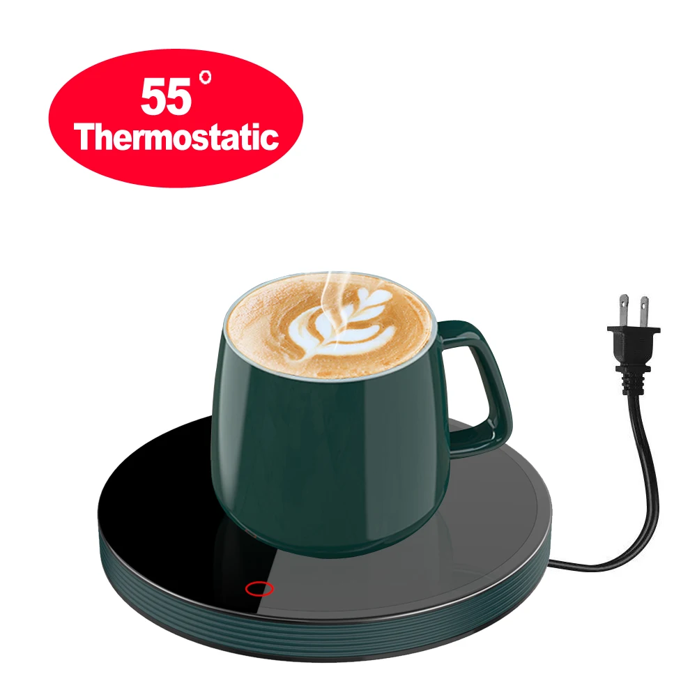 OEM custom electric self heating temperature control ceramic cup tea carafe smart coffee mug warmer