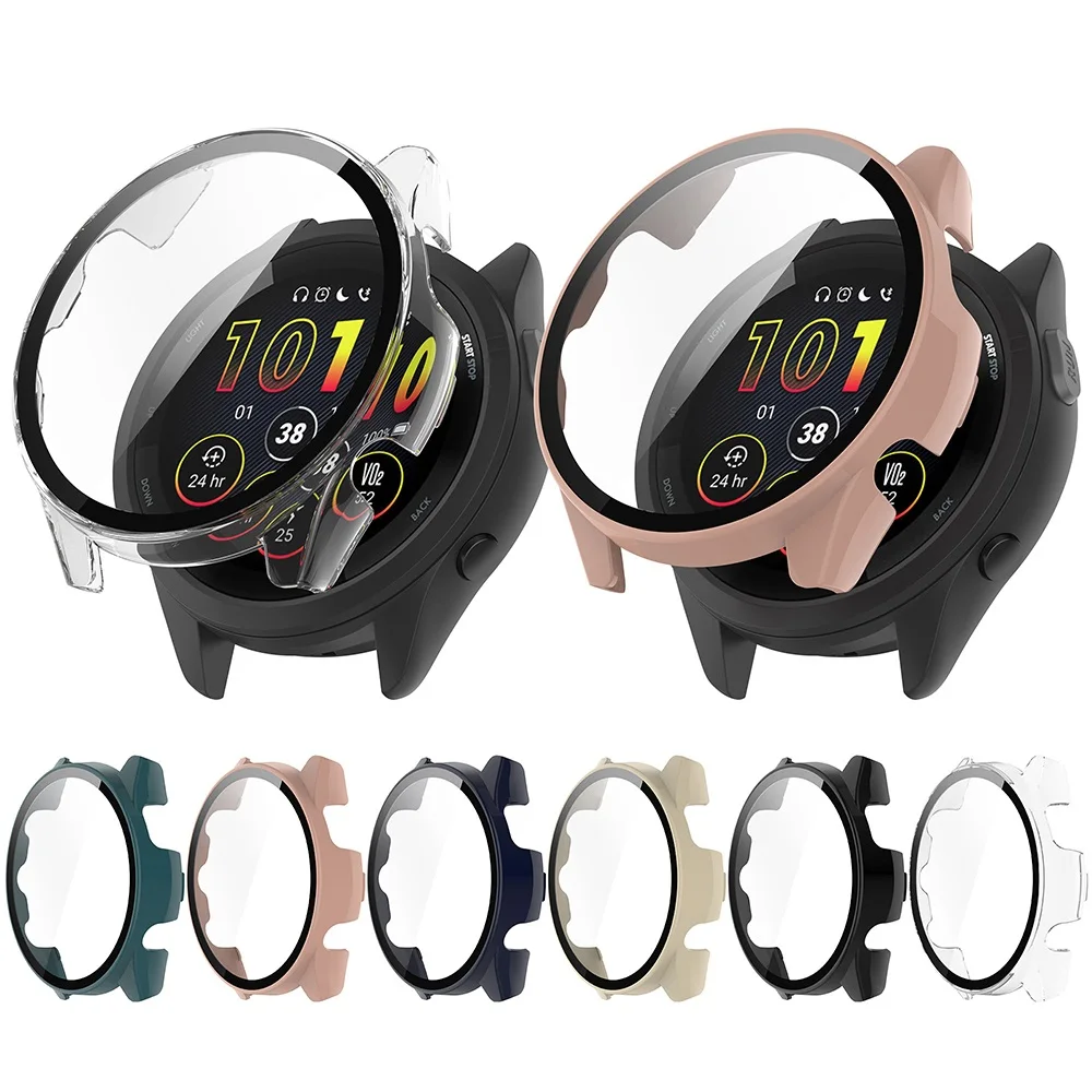 Полностью защитный чехол для смарт-часов Garmin Forerunner165 экрана предшественника 165 музыкальное закаленное стекло