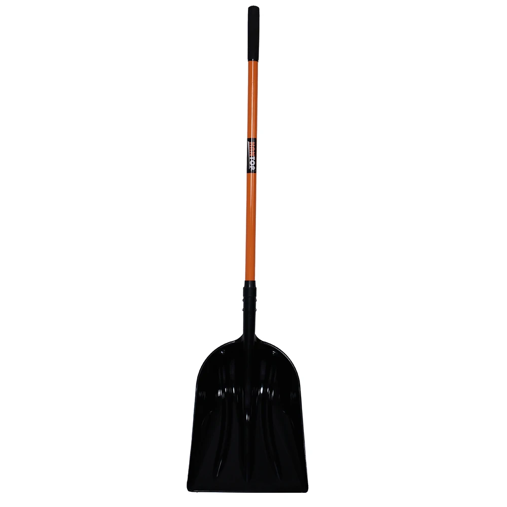 41622  plastic snow shovel with fiberglass handle scoop shovels