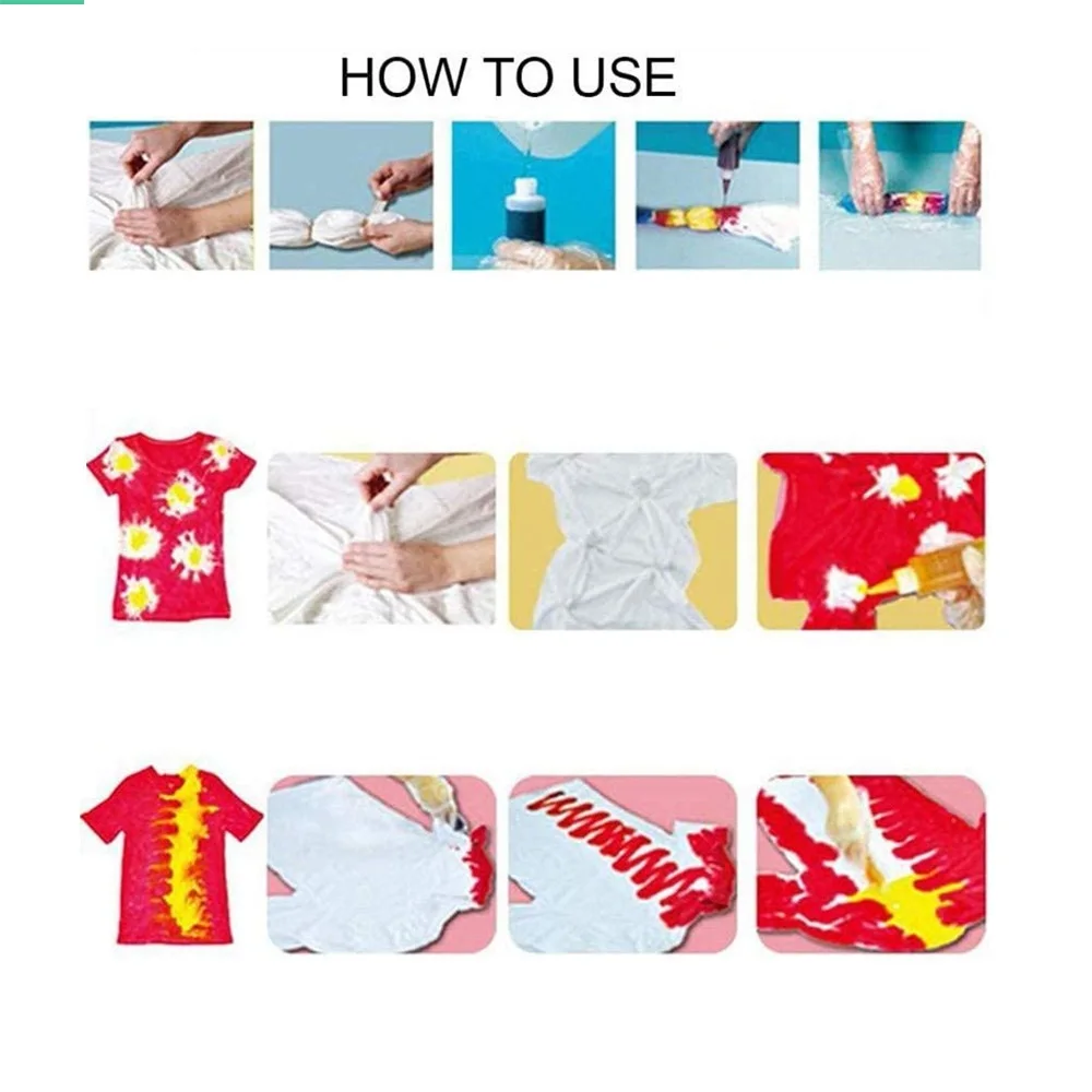 Tie Dye Kit All-in-1Tie Dye Set with Pigments Rubber Bands Apron Table Covers for Craft Arts Fabric Party DIY Handmade