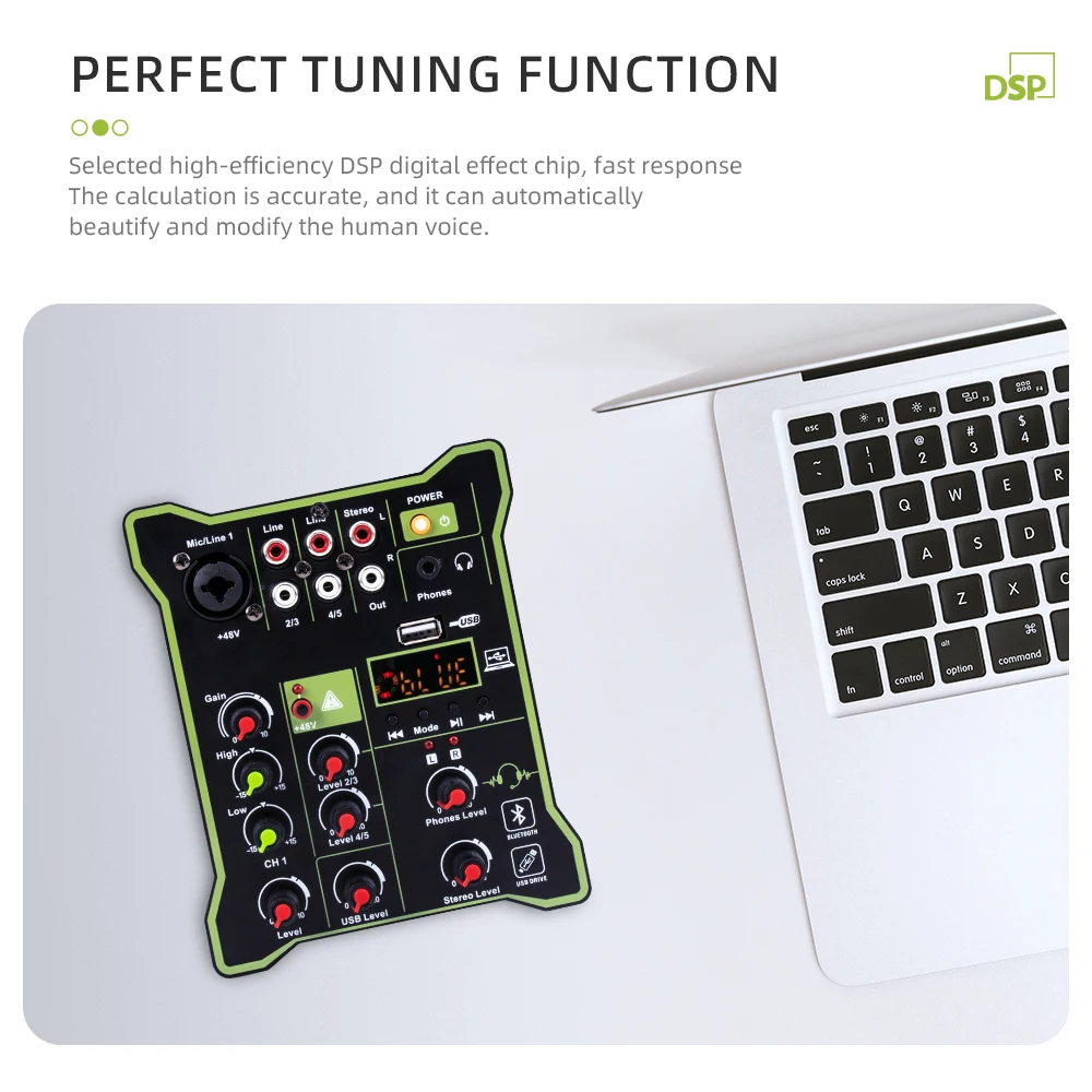 Профессиональный 5-канальный смеситель USB синий зуб высоких и низких DJ многофункциональная компьютерная этап запись аудио