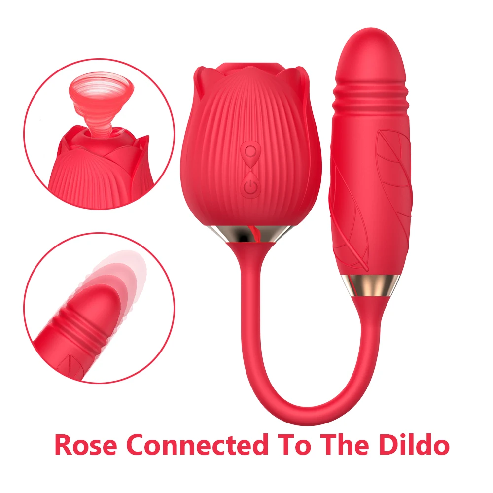 Wholesale Rose Vibrator for Women Nipple Clitoral Sucking Sex Toys Manufactured at Cheap Price