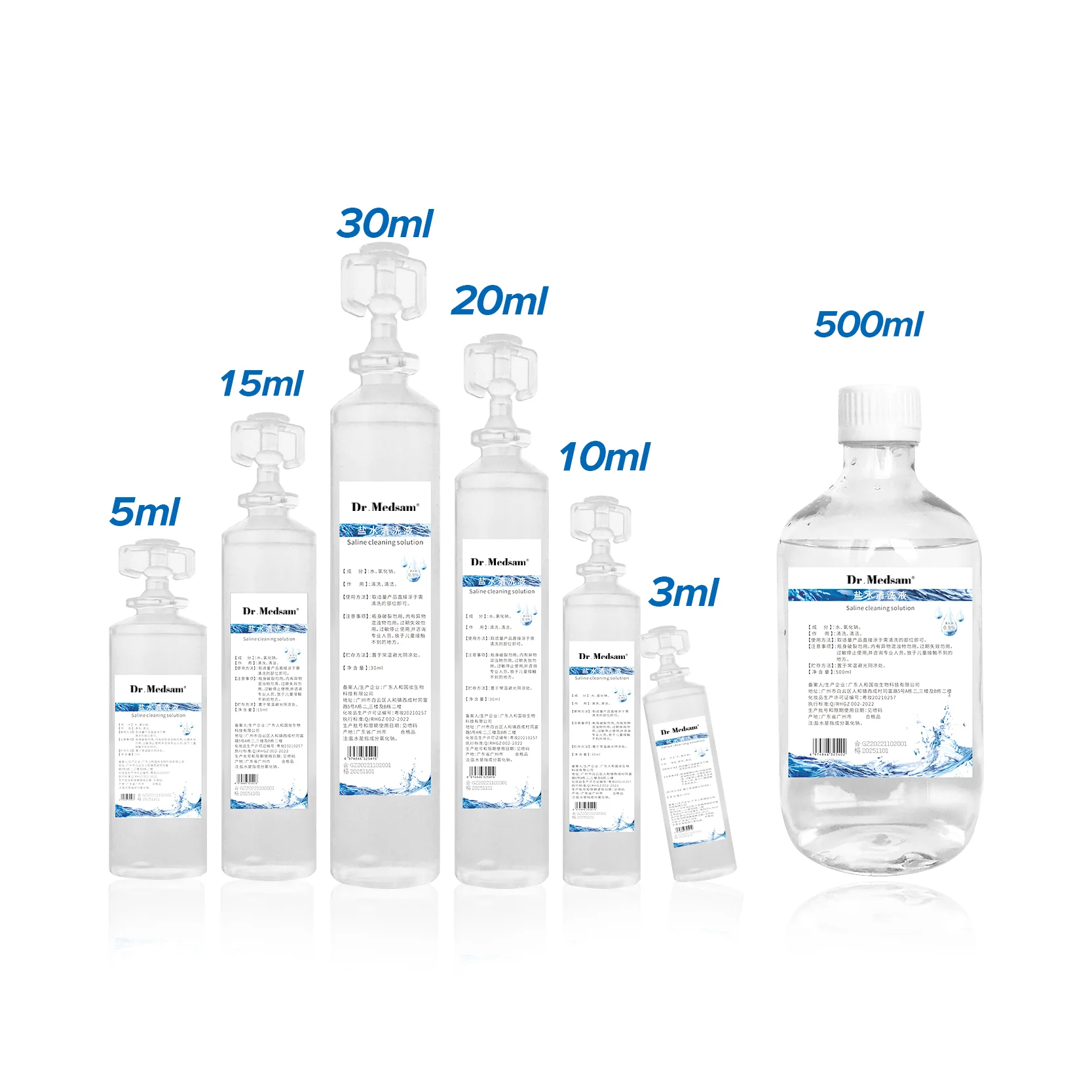 Sodium chloride sterile eyewash irrigate wound normal saline solution 0.9%,ear cleaning solution,saline water nasal spray