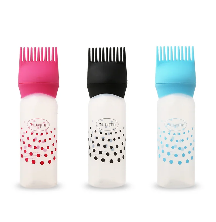 Dry cleaning shampoo bottle 120ml transparent extrusion bottle dye paste hair bottle hair care tools