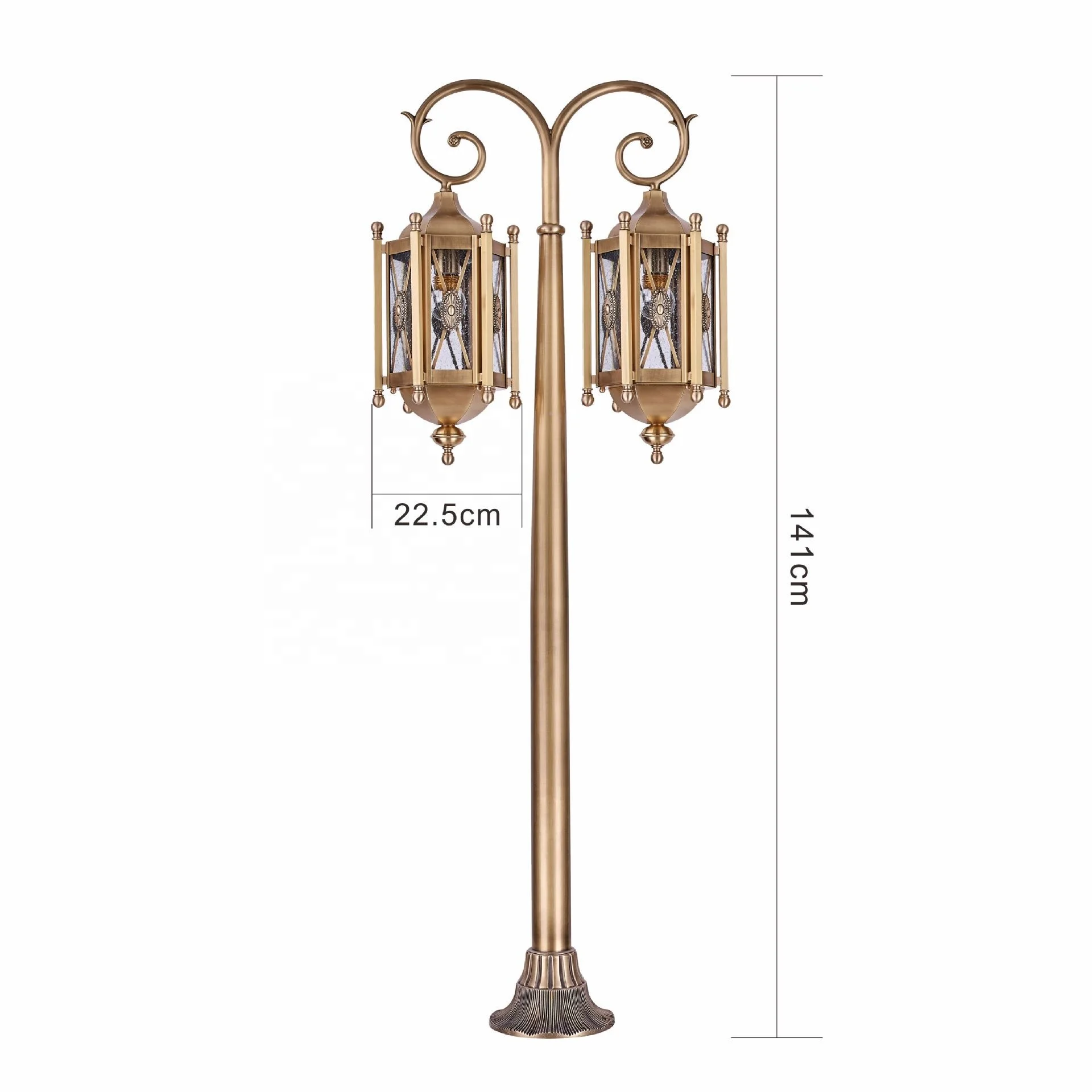 Luxury all copper palace European e27 waterproof outdoor garden light classical decoration indoor/outdoor decorative light