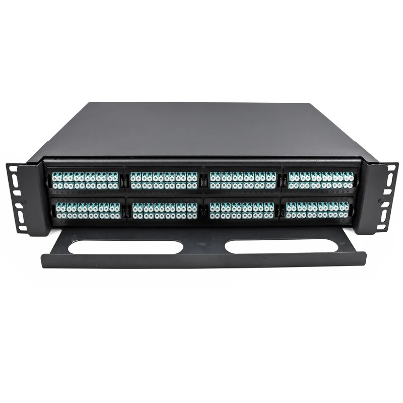 Волоконно-оптический высокой плотности 19-дюймовую стойку 2U ODF 192 Core музыкальная выходная мощность, преобразователь частот, патч-панель