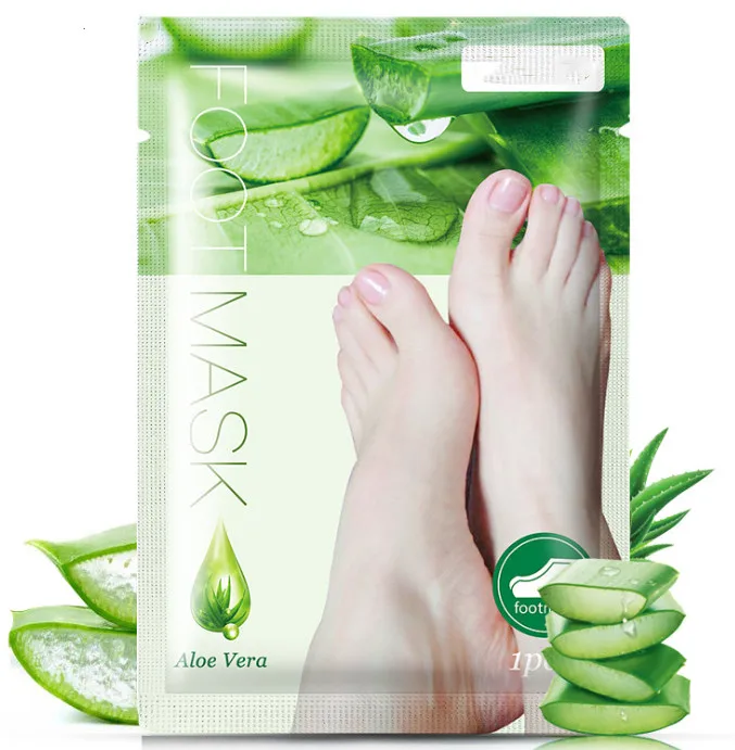 Private Label Aloe Vera Foot Peeling Mask Exfoliating Foot Mask Remove Dead Skin
