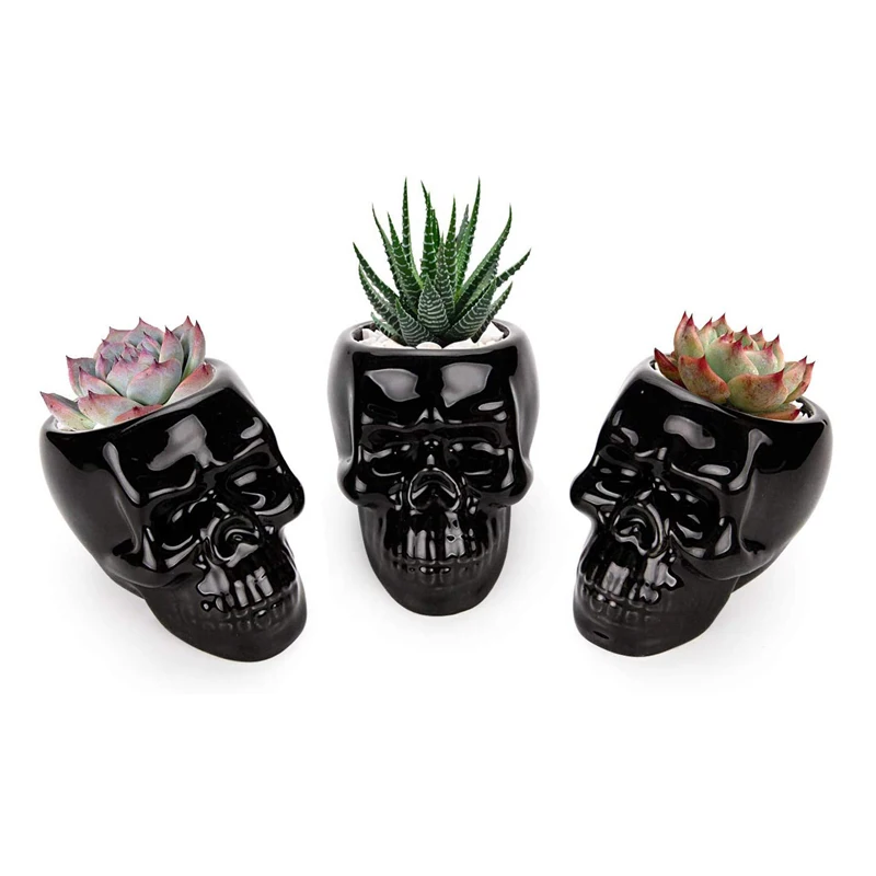 Custom Ceramic tiki flower pot 3D Tiki planter home decor OEM ODM design logo