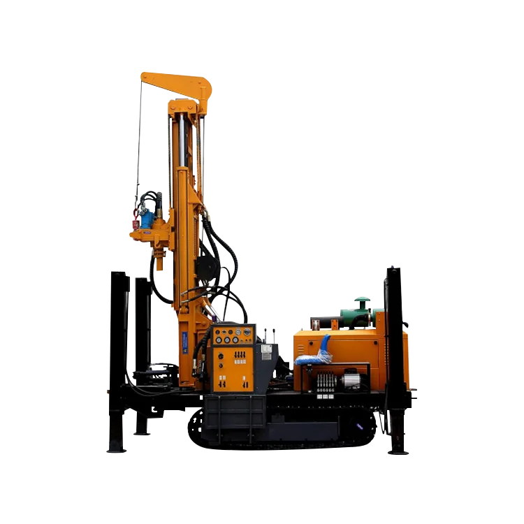 Drilling machine cut into a mountain mining activities Drilling water intake machine