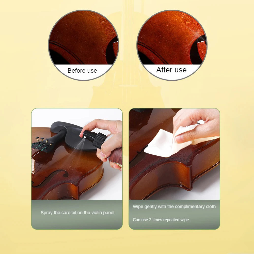 Meoctrwh 120ML Polishing Care Oil Cleaning Agent Cello Violin Universal Waxing Cleaning Oil Care