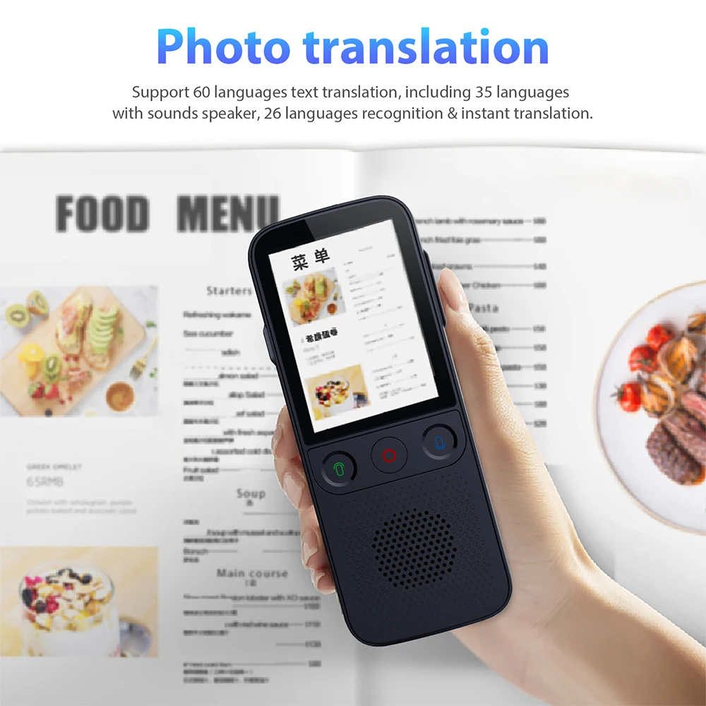 T10 Pro Instant Smart Two-Way Translation WiFi Connecte Support 137+ Online Languages Translation Translator